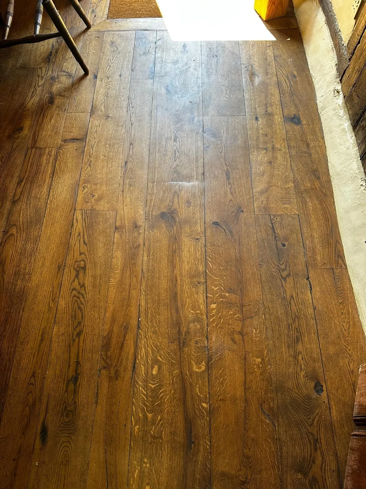 Close-up of rustic oak plank flooring | Northfold Flooring