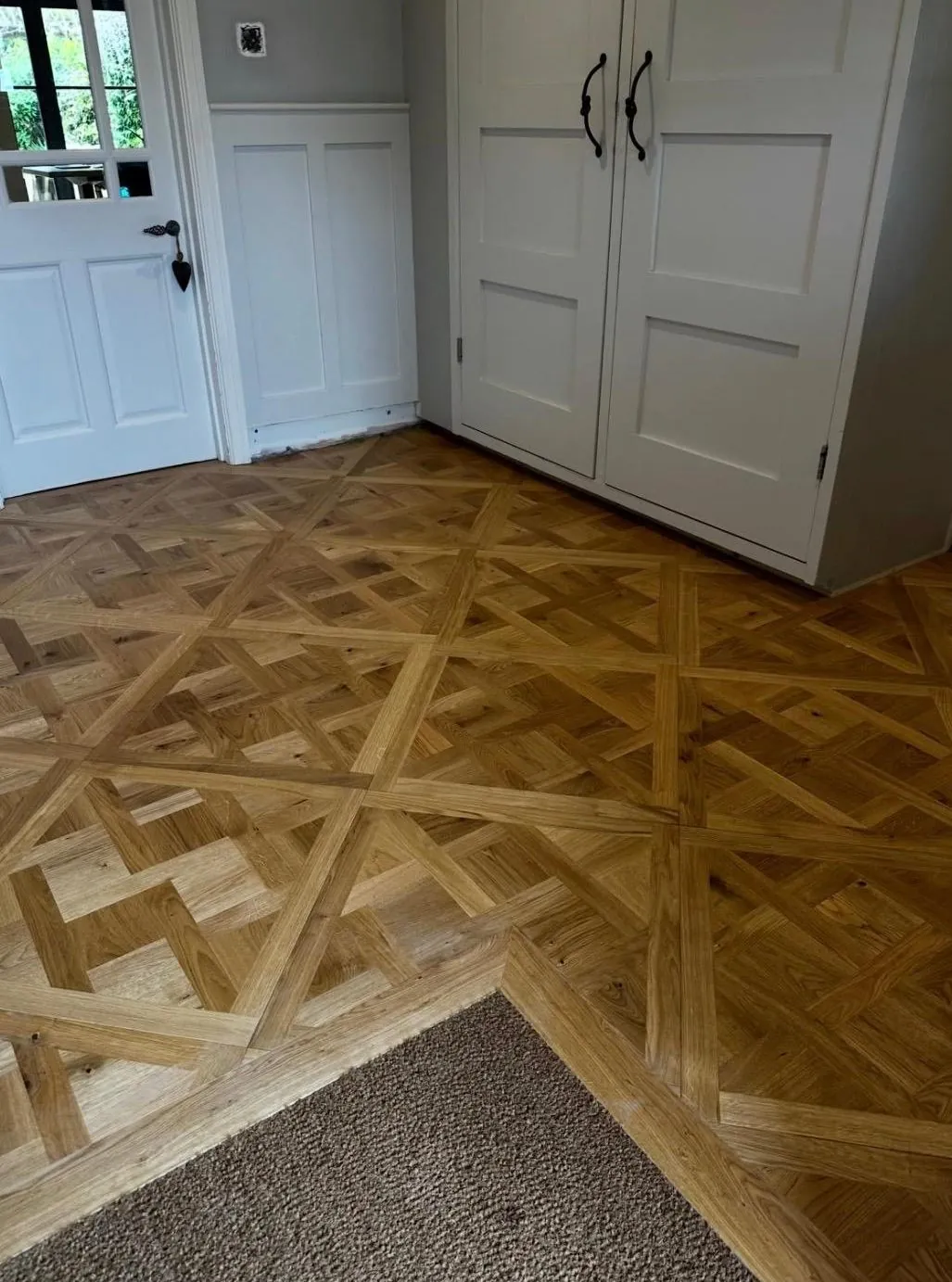 Versailles oak parquet, wood flooring installation by Northfold Flooring